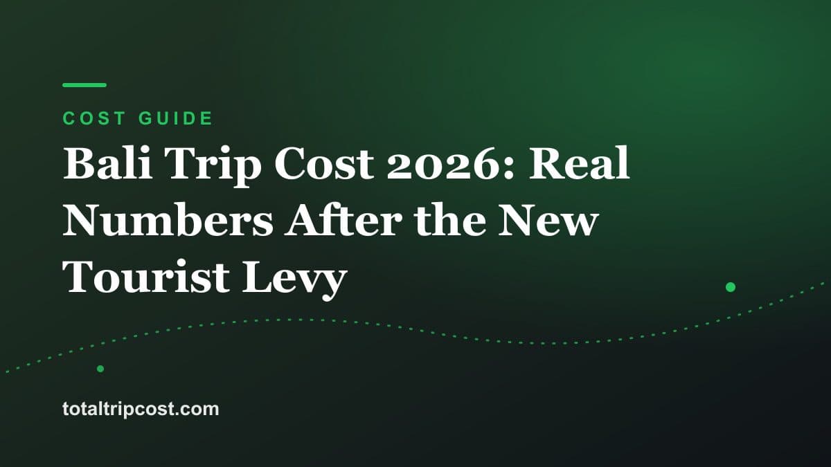 Bali Trip Cost 2026: Real Numbers After the New Tourist Levy